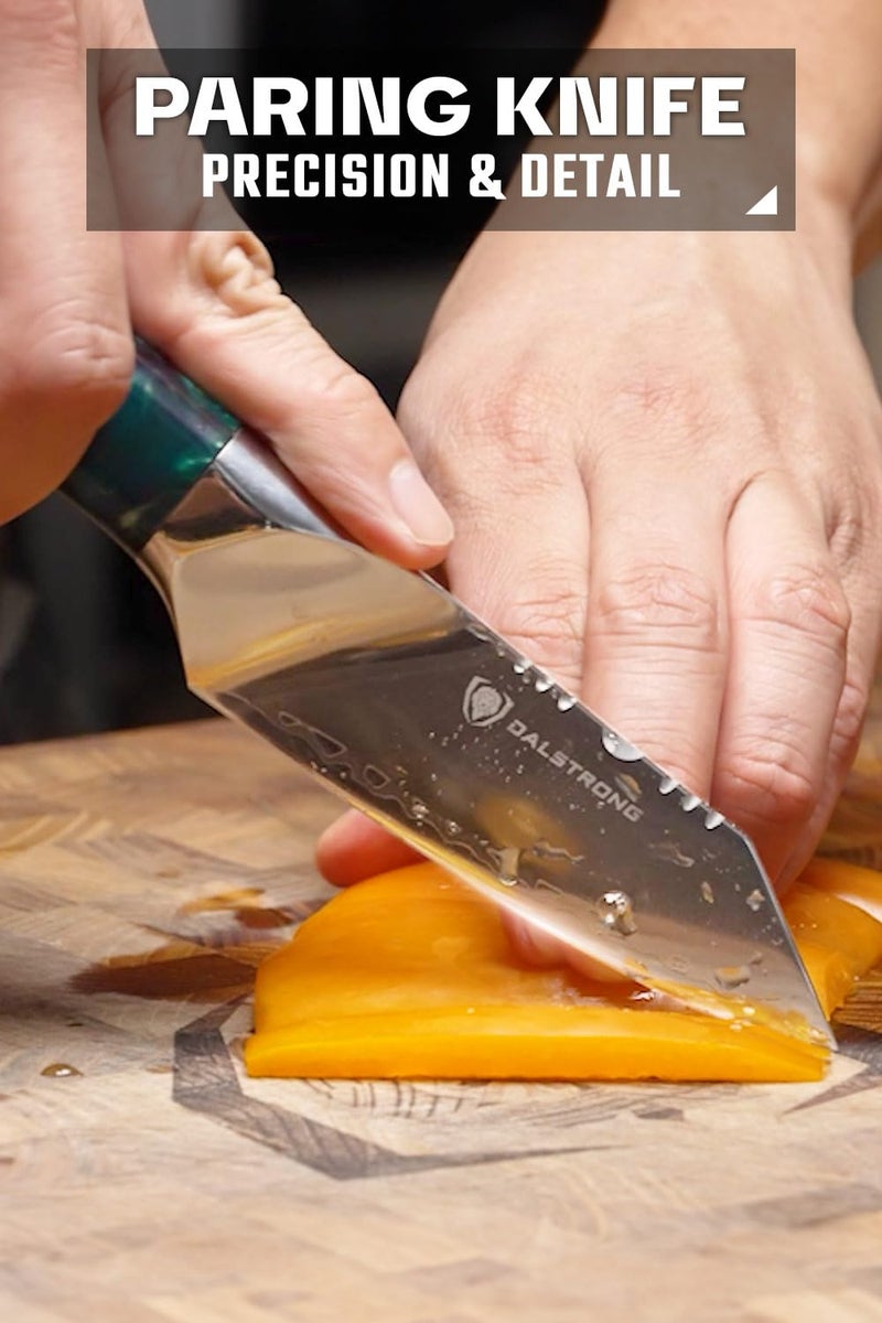 Dalstrong Paring Knife - 4 inch - Valhalla Series - 9CR18MOV HC Steel - Celestial Resin & Wood Handle - Professional Kitchen Knife Gift - Razor Sharp - w/Leather Sheath - Image 2